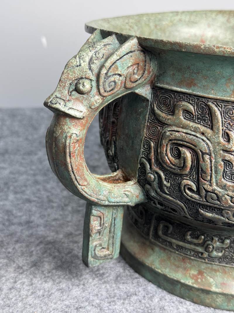 青銅獸面紋簋 - 图10