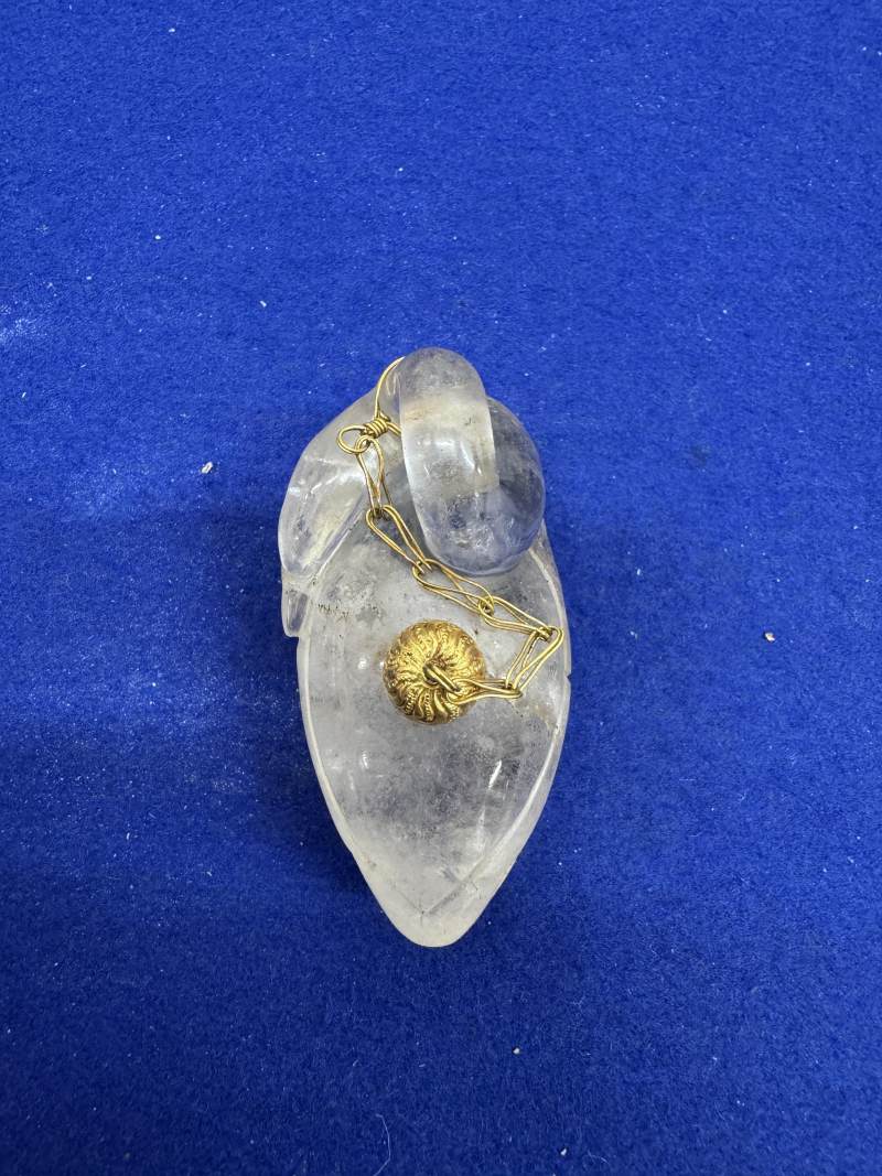 水晶金鏈蓋鵝形水注 - 图3