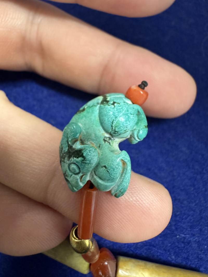 舊玉管、南紅瑪瑙、綠松石串飾 - 图35