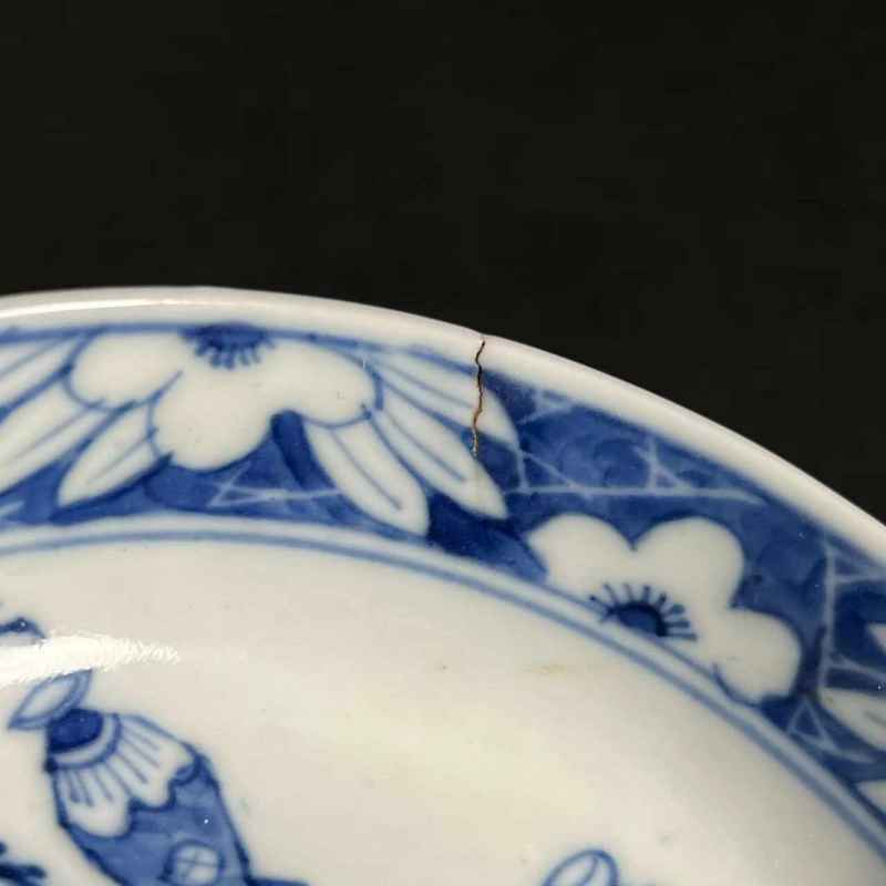清晚期 青花博古图盘 - 图6