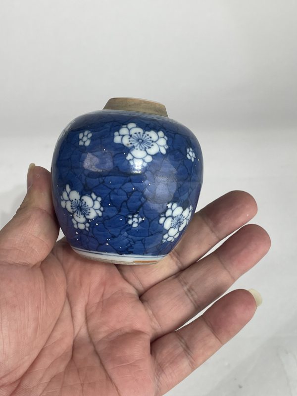 解放后 青花冰梅纹小罐 - 图4
