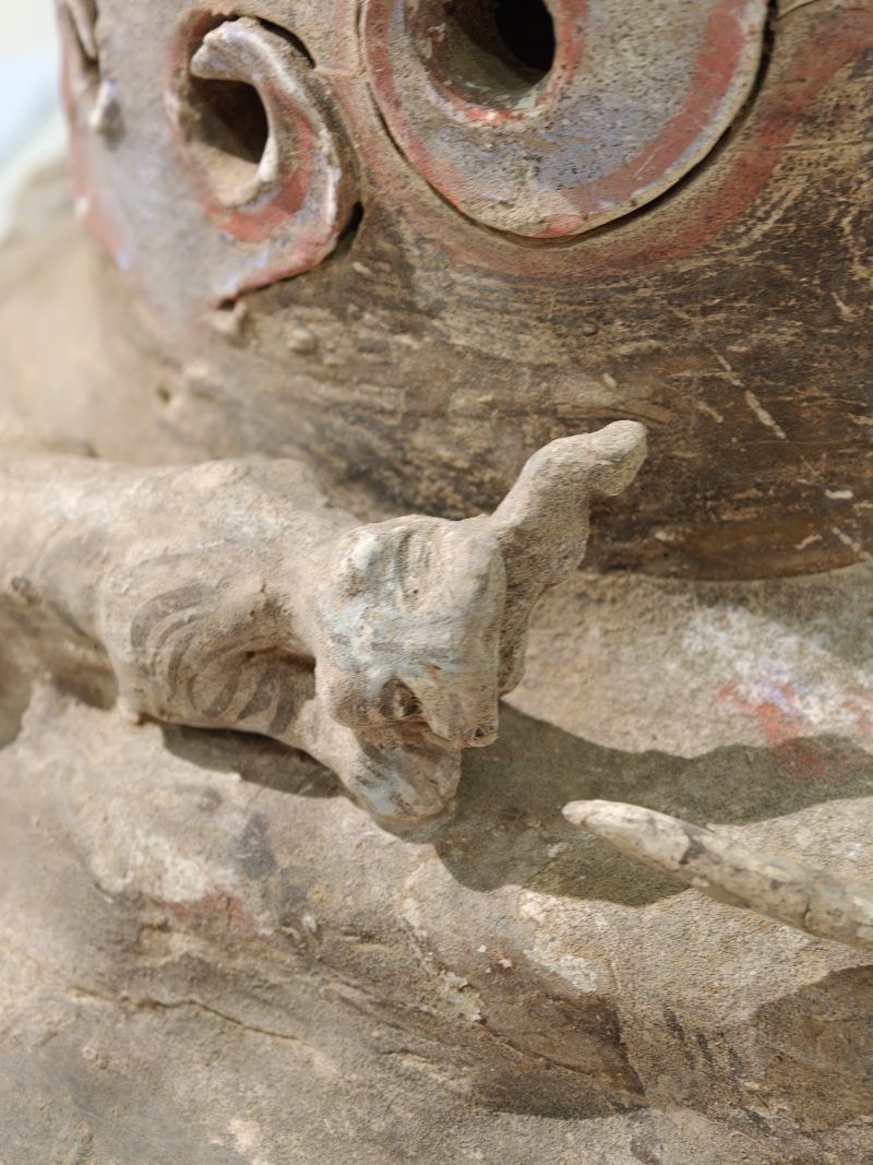 东汉 彩绘灰陶三层多枝灯 - 图190