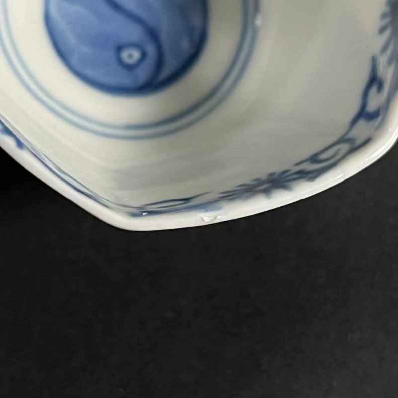 清道光 青花人物诗文杯 - 图10