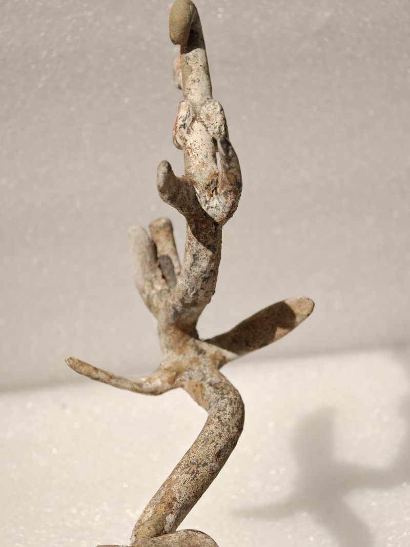 东汉 彩绘灰陶三层多枝灯 - 图144