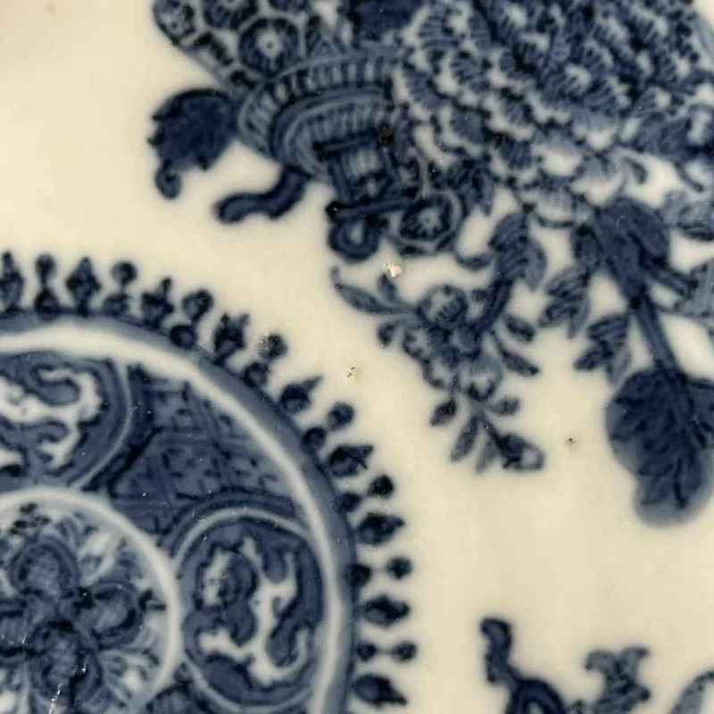 清乾隆 青花花卉纹盘 - 图4