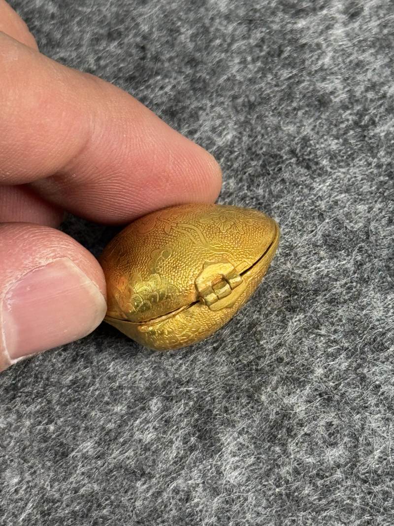 金質花鳥紋貝殼 - 图4