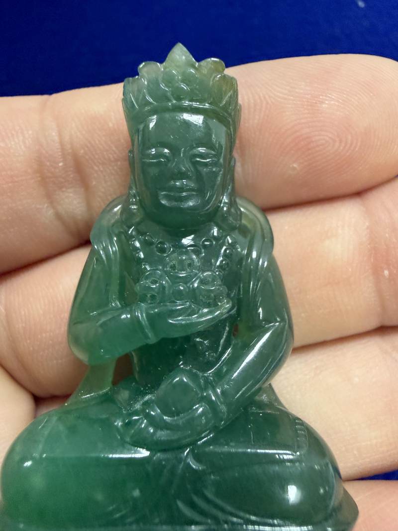 清晚期 翡翠佛 - 图5