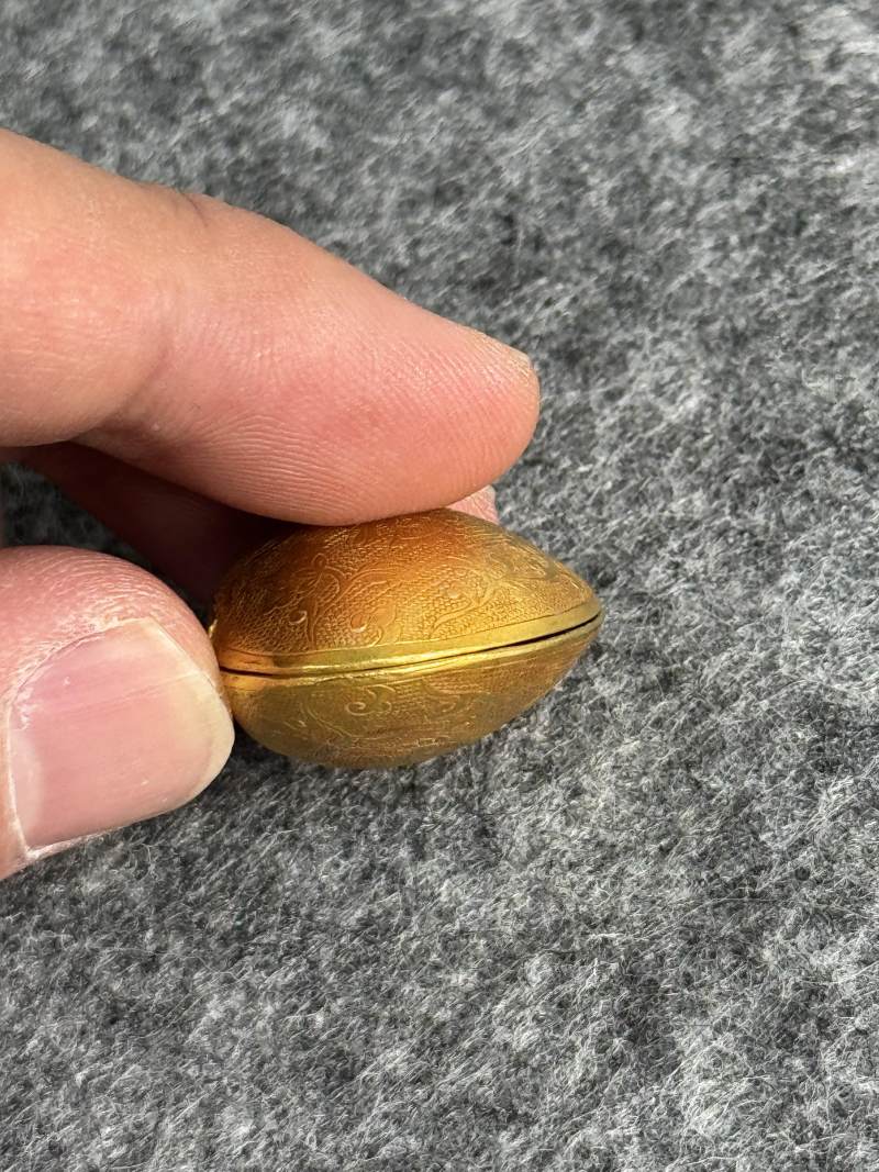 金質花鳥紋貝殼 - 图5