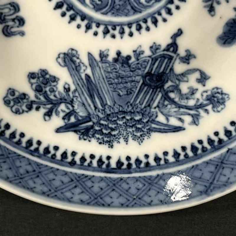 清乾隆 青花花卉纹盘 - 图5