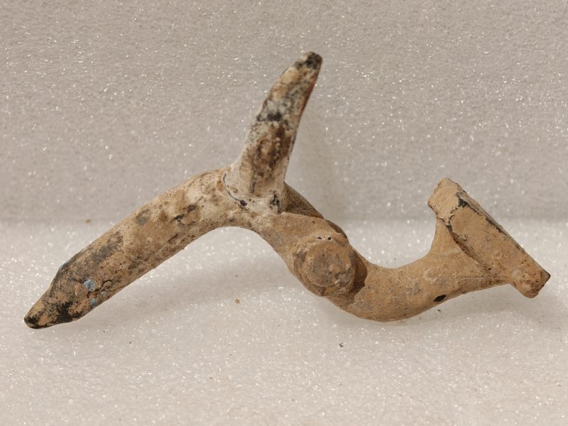 东汉 彩绘灰陶三层多枝灯 - 图59