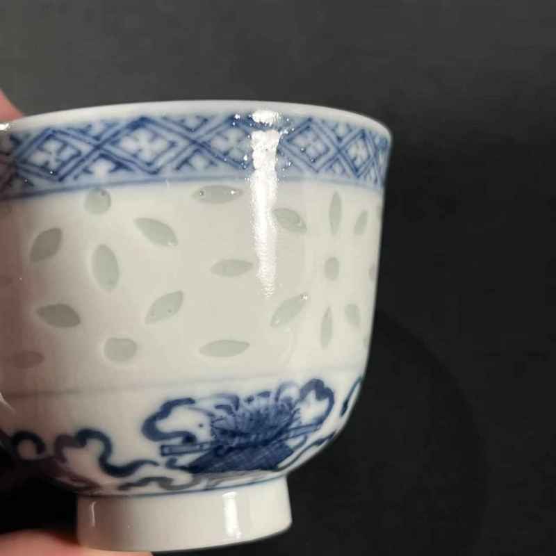 清晚期 玲珑瓷杯 - 图4