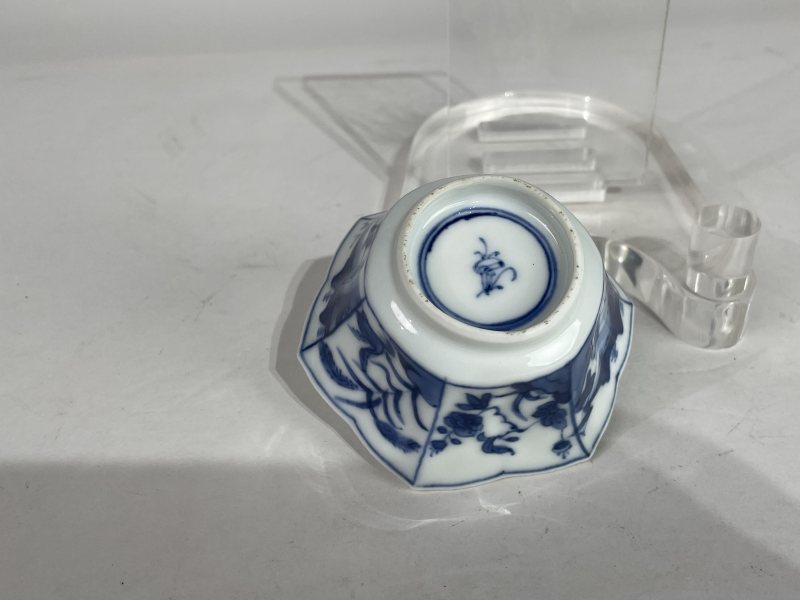 解放后 青花六方杯碟一套 - 图9