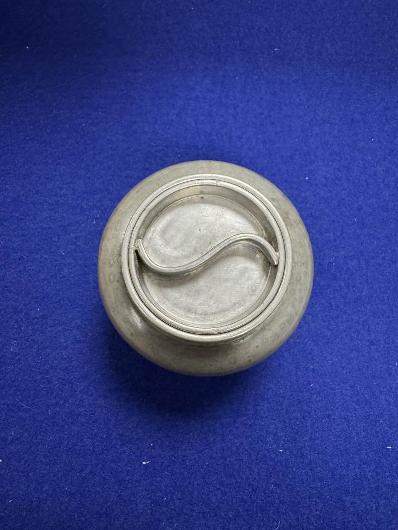 清 山水詩文錫茶葉罐 - 图8