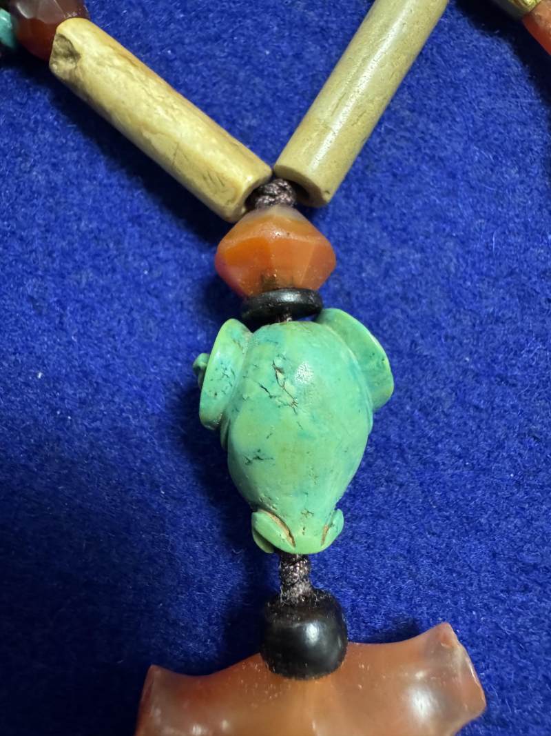 舊玉管、南紅瑪瑙、綠松石串飾 - 图12