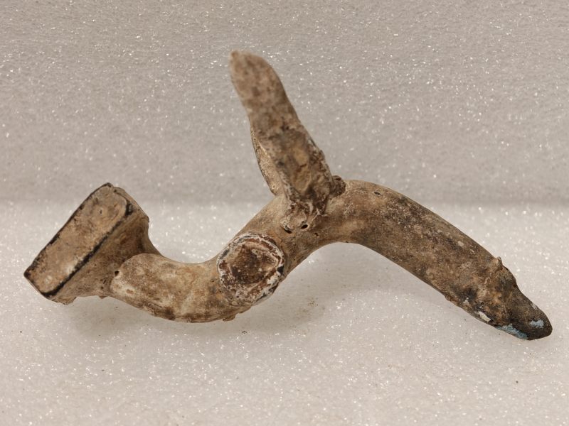 东汉 彩绘灰陶三层多枝灯 - 图65