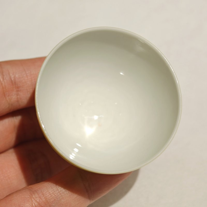清雍正 柠檬黄釉酒杯一组五件 - 图14