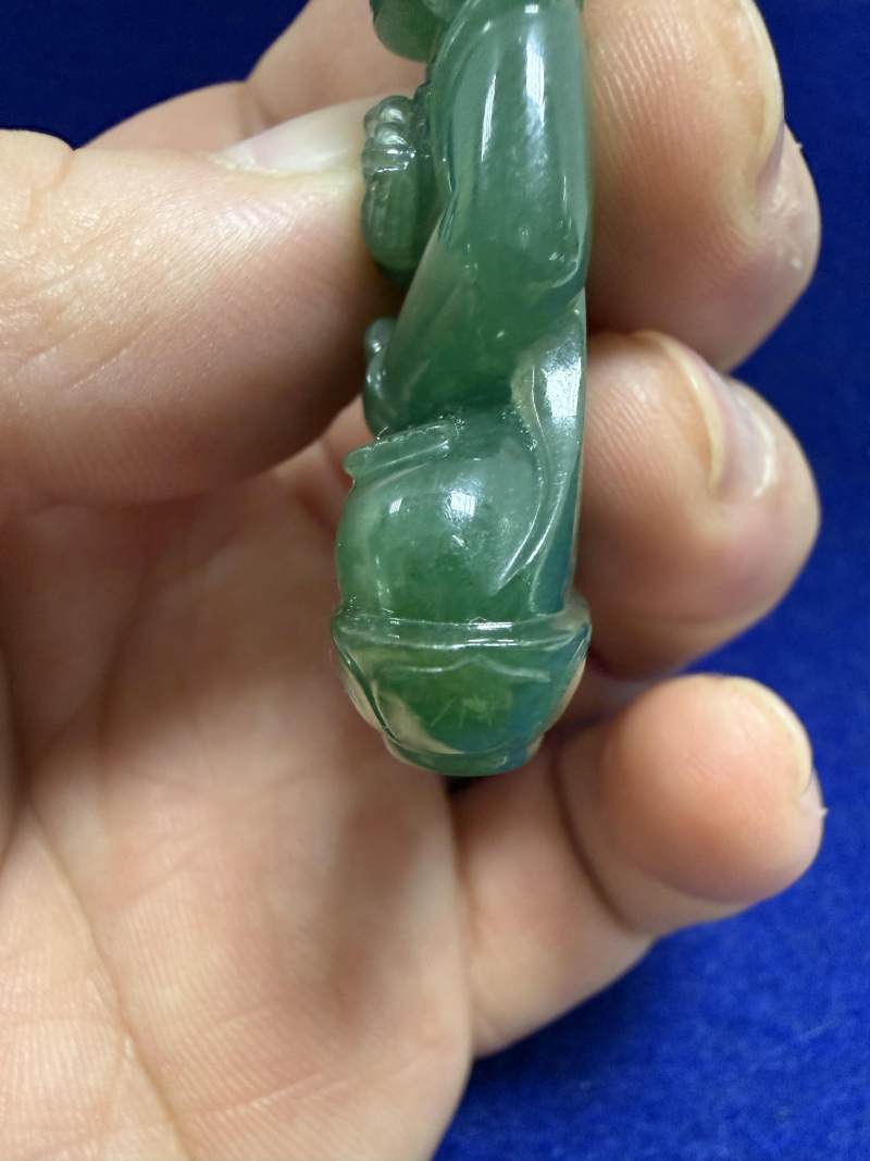 清晚期 翡翠佛 - 图12