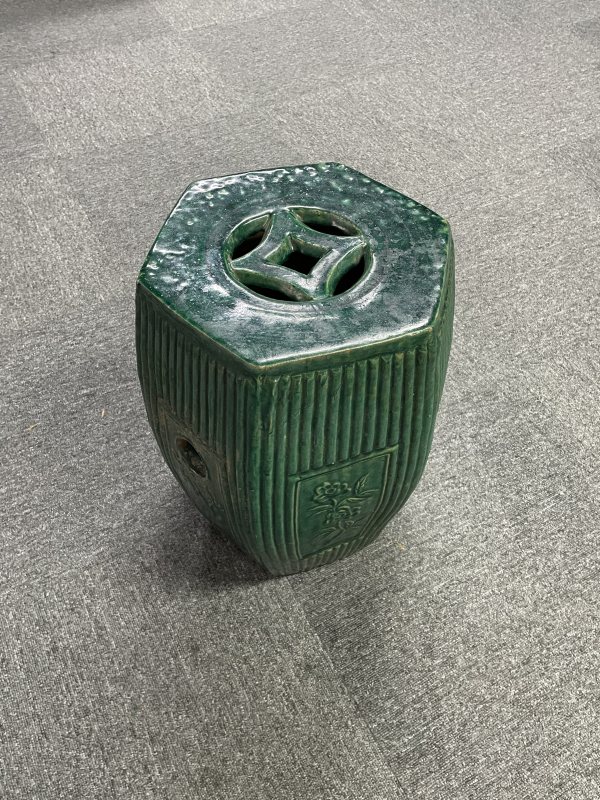 民国 绿釉秀墩
