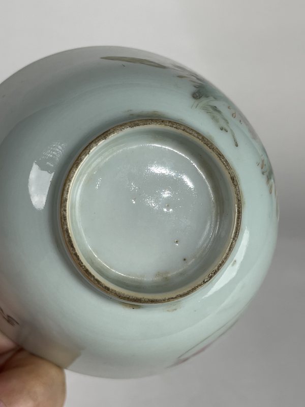 民国 粉彩花卉纹盖碗 - 图6