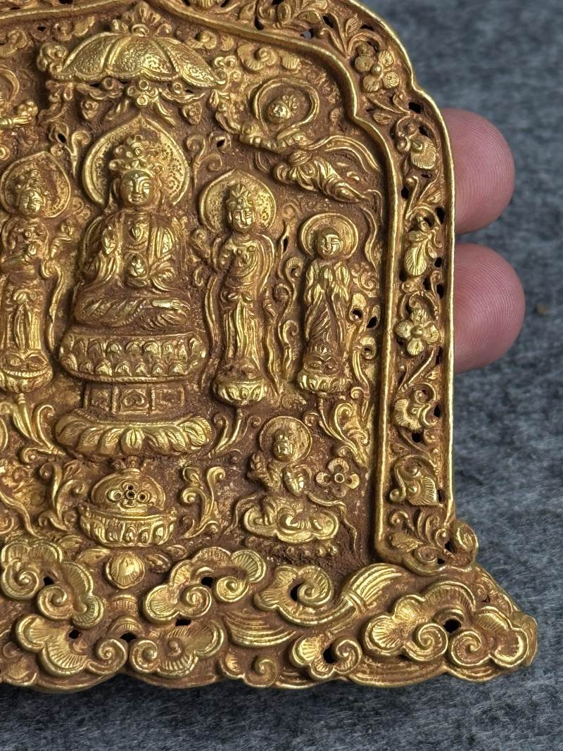 金質佛說法牌 - 图6