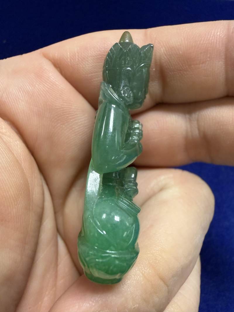 清晚期 翡翠佛 - 图17