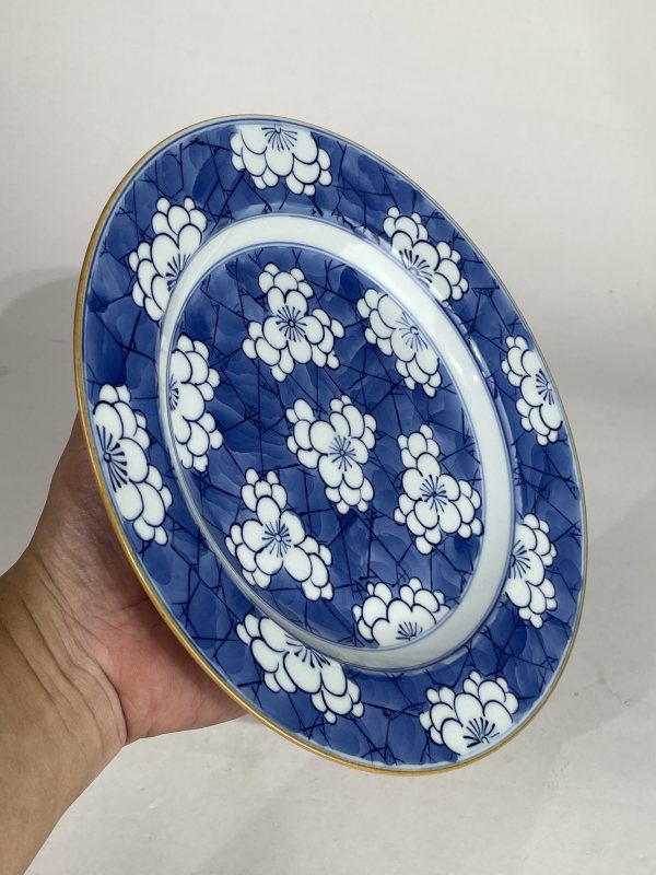 解放后 青花冰梅纹盘 - 图4