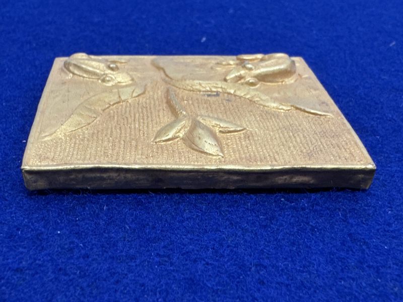 元-明 金質荷塘圖帶板一套十件 - 图42