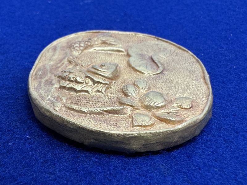 元-明 金質荷塘圖帶板一套十件 - 图11