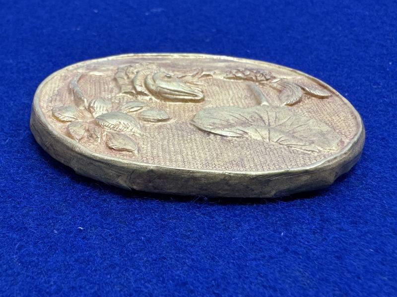 元-明 金質荷塘圖帶板一套十件 - 图12