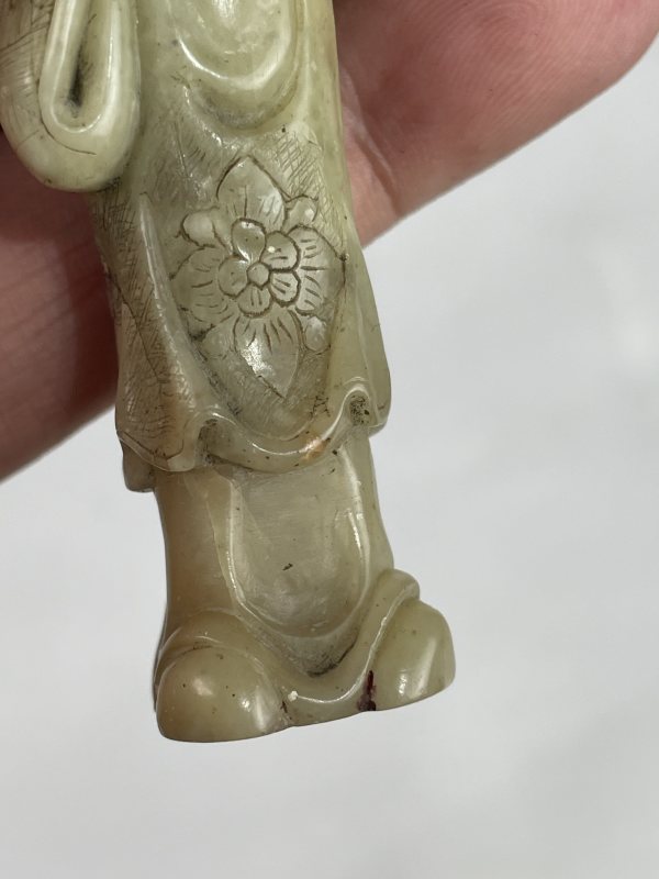 老青田石雕寿星立像 - 图9
