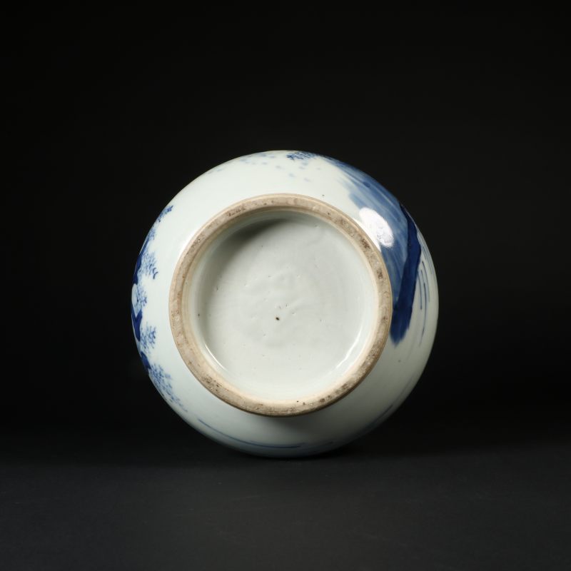 清代 青花罗汉图香炉 - 图6