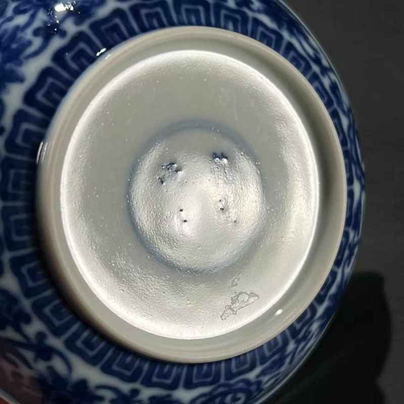 清中期 青花团寿纹碟 - 图10