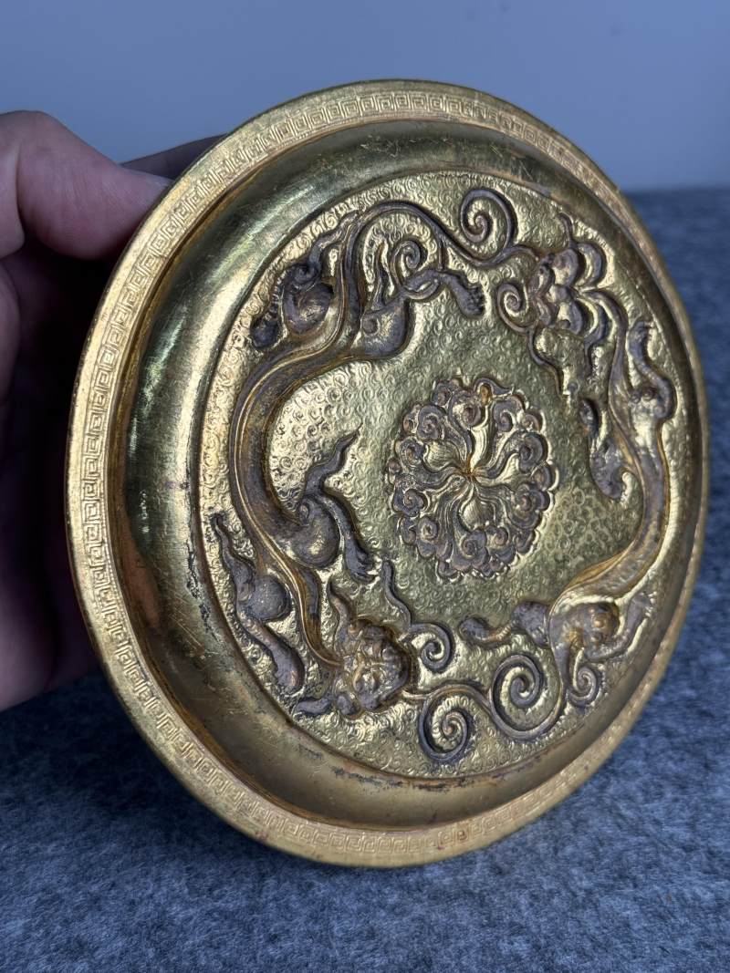 金質螭龍紋盤 - 图12