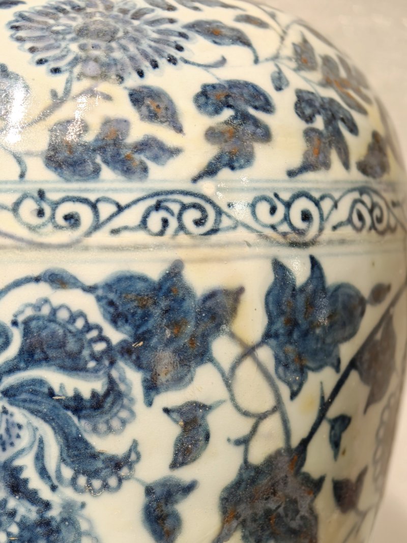元 青花凤穿花缠枝牡丹纹梅瓶 - 图17