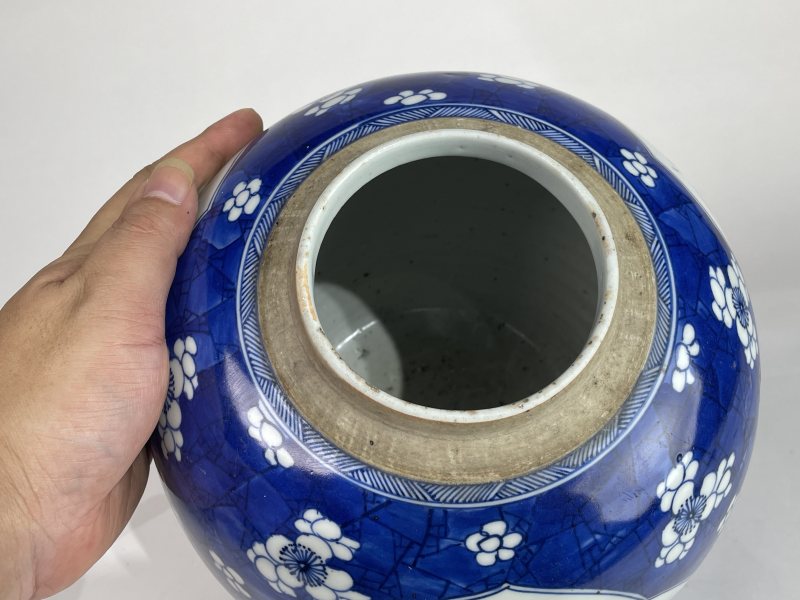 清 青花开光罐 - 图5