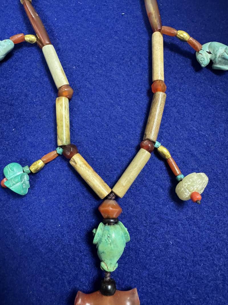 舊玉管、南紅瑪瑙、綠松石串飾 - 图4