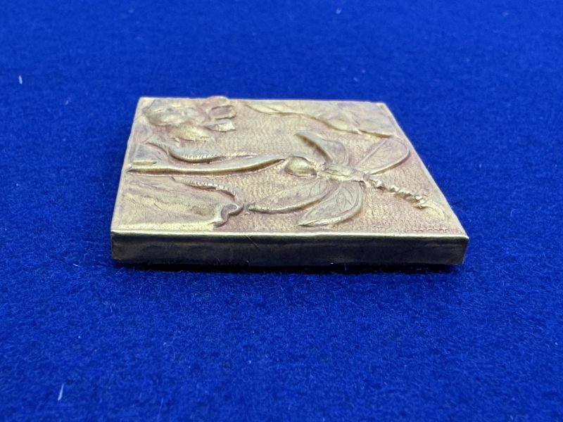 元-明 金質荷塘圖帶板一套十件 - 图23