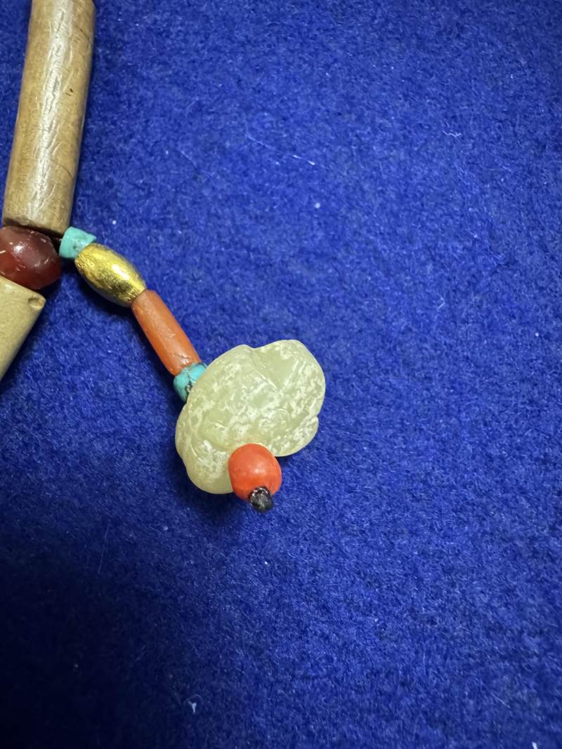 舊玉管、南紅瑪瑙、綠松石串飾 - 图13