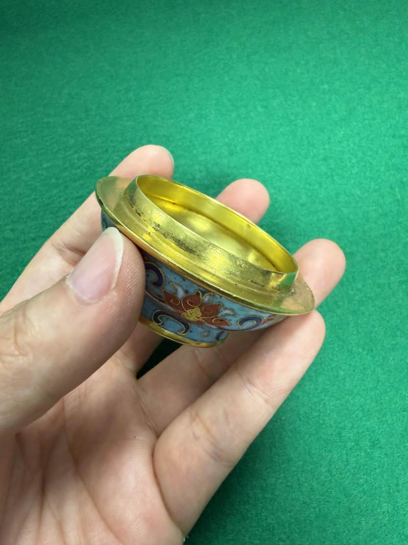 清乾隆 銅胎掐絲琺瑯福禄紋香盒 - 图15