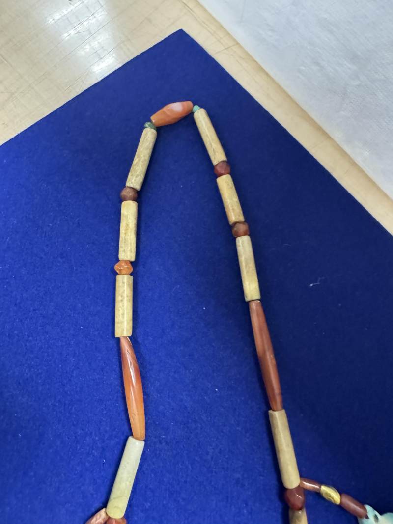 舊玉管、南紅瑪瑙、綠松石串飾 - 图6