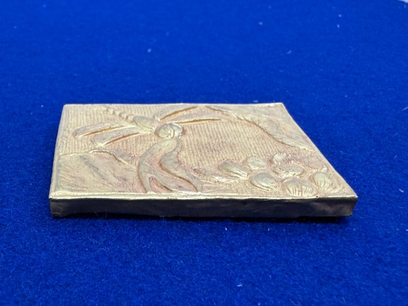 元-明 金質荷塘圖帶板一套十件 - 图16