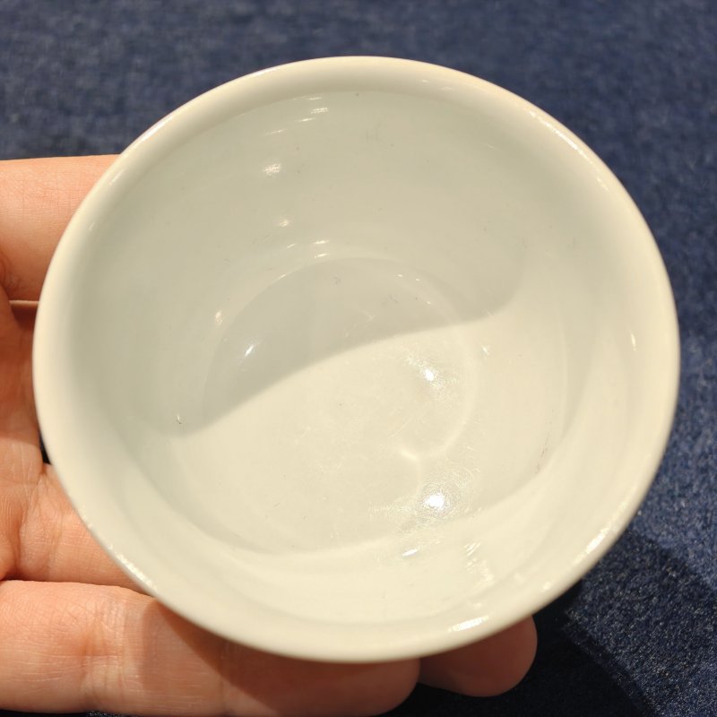 清道光 青花矾红缠枝莲纹杯一对 - 图10