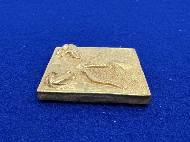 元-明 金質荷塘圖帶板一套十件 - 图47