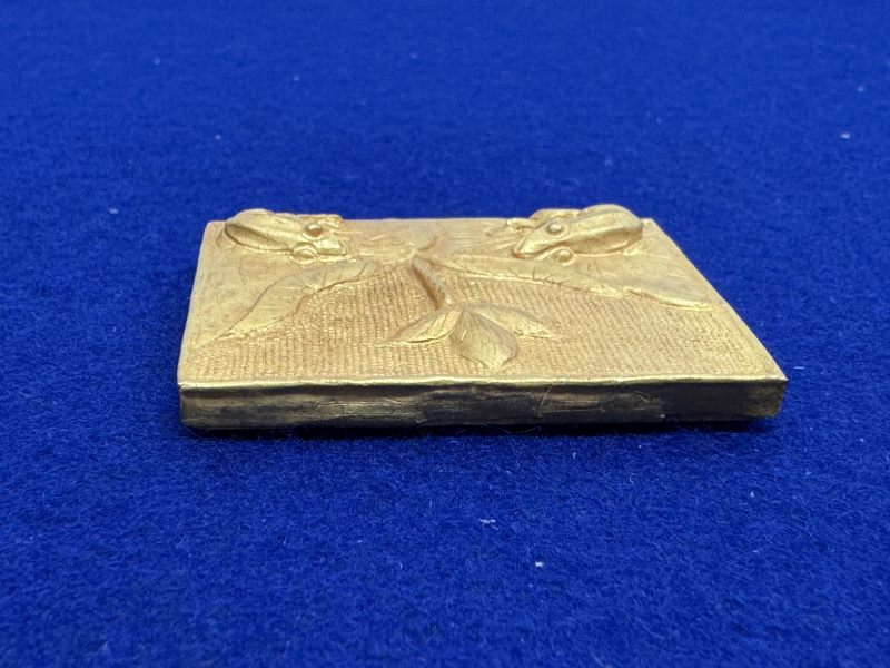 元-明 金質荷塘圖帶板一套十件 - 图48