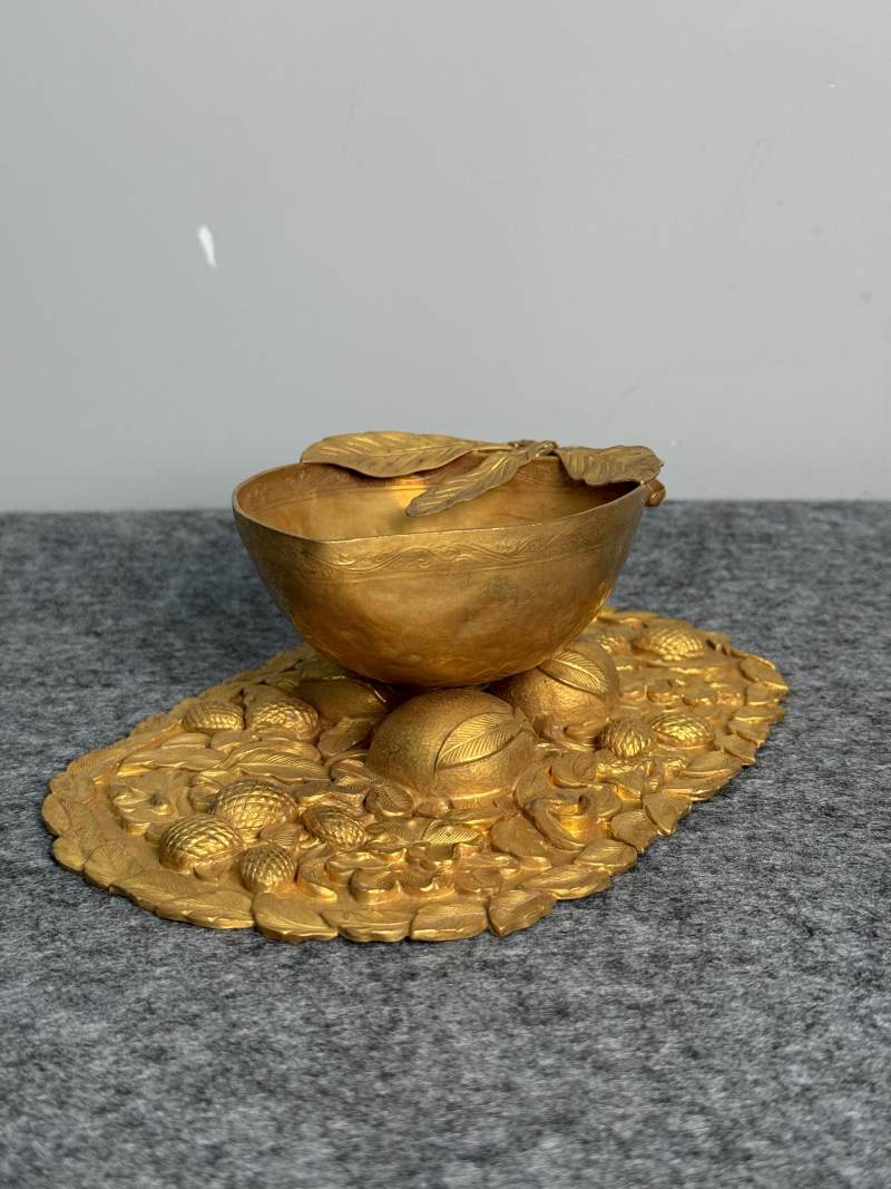金質壽桃杯連托 - 图6