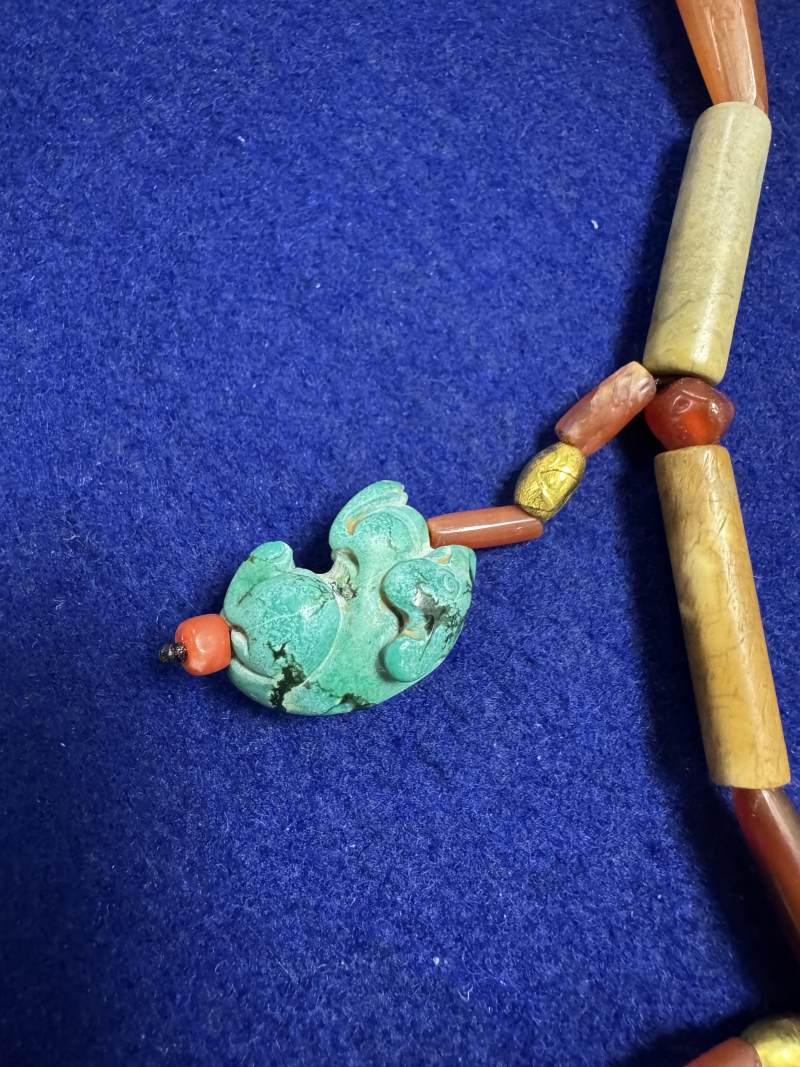 舊玉管、南紅瑪瑙、綠松石串飾 - 图9