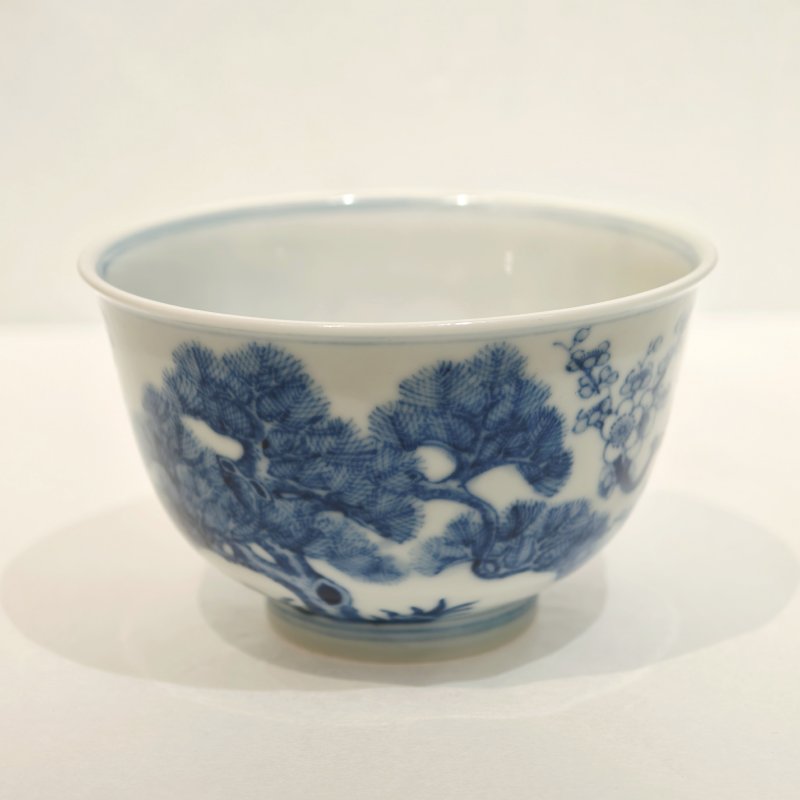 清光绪 青花松竹梅岁寒三友图小碗 - 图6