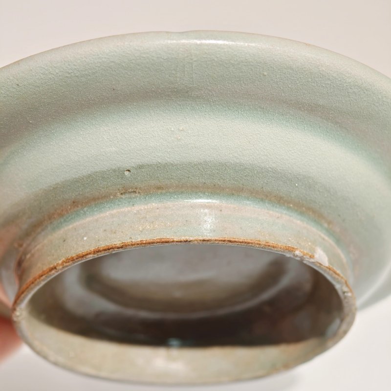 宋 耀州窑青釉盏托 - 图7