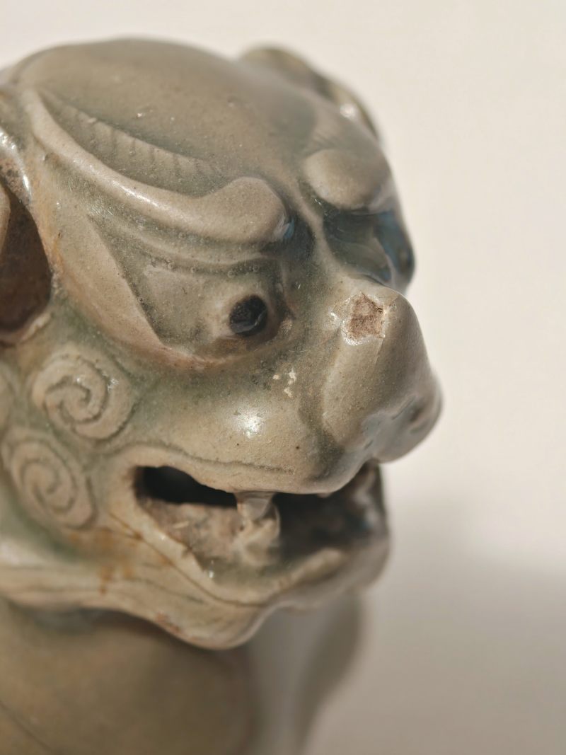 十一世纪 高丽青釉狮子熏盖 - 图11