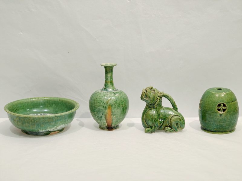 北齐 绿釉器物一组四件 - 图3